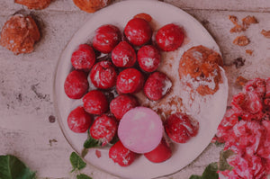 Harctic Superfoods True Arctic Superfoods red berries peanut butter energy bites on a plate