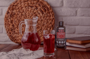 Harctic Superfoods True Arctic Superfoods refreshing summer energy mocktail with cranberry juice in a glass