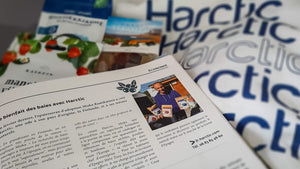 Harctic Superfoods French magazine with an article on Harctic