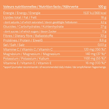 harctic superfoods valeurs nutritionnelles mix de poudres de baies jaunes bio